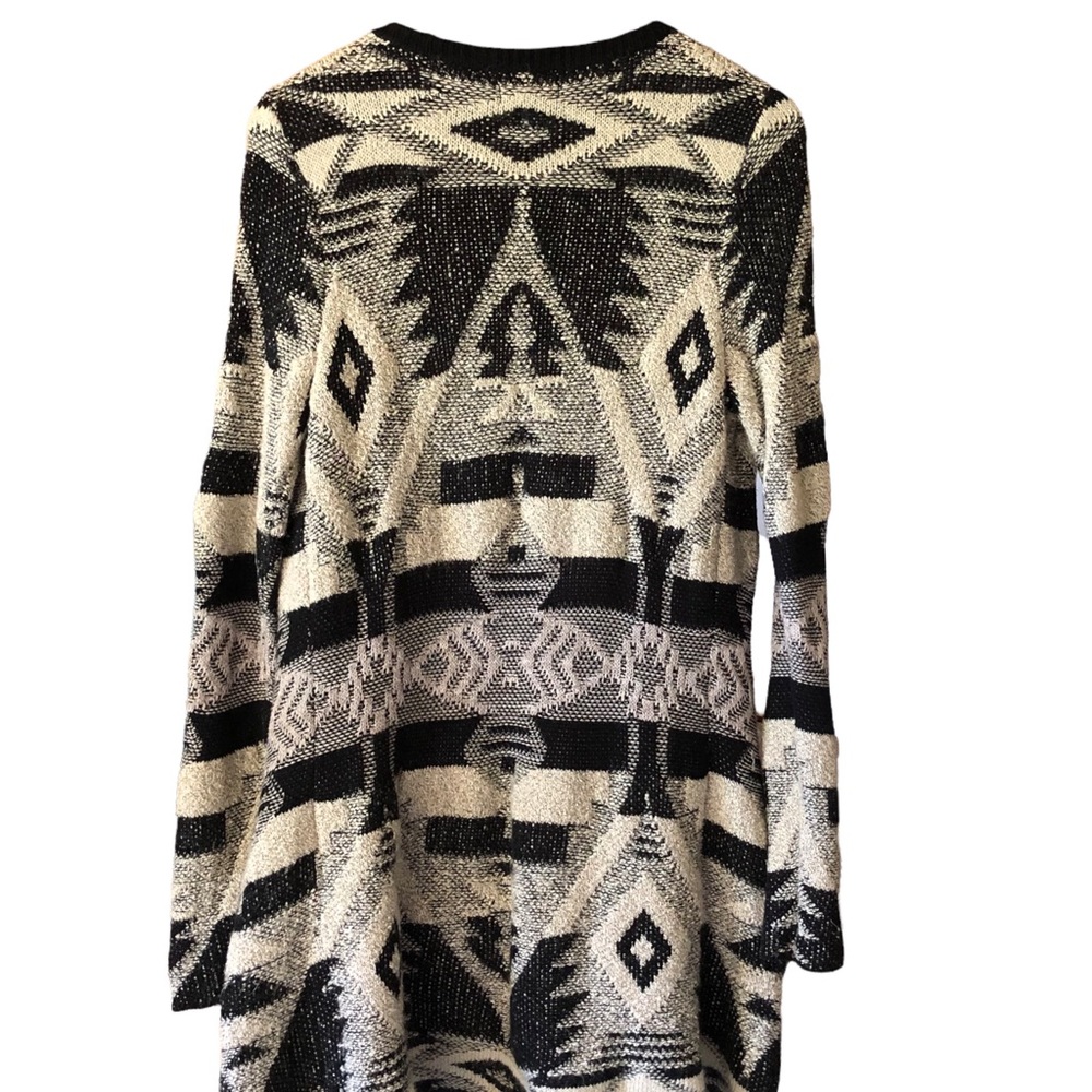 Lucky Brand Wool Blend Live in Love Longline Open Front Sweater. Medium - Picture 3 of 12